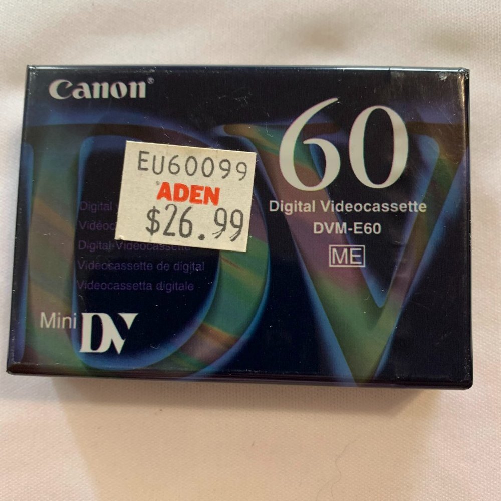 Canon DVM-E60 Mini DV Digital Videocassette 60 Minute New